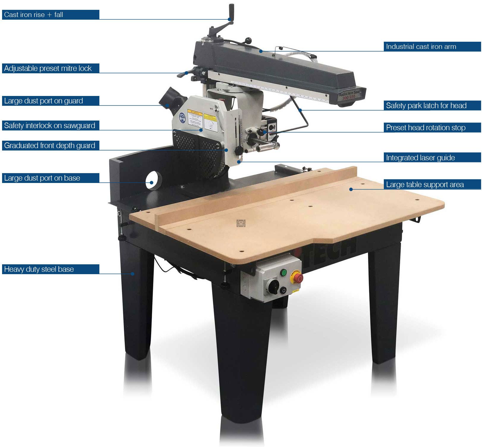 Industrial cross clearance cut saw