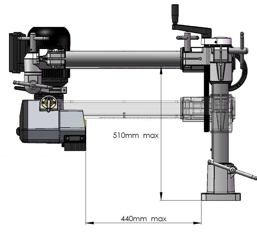 iTECH AF34 3 Roller Power Feed 1ph 4 Speed