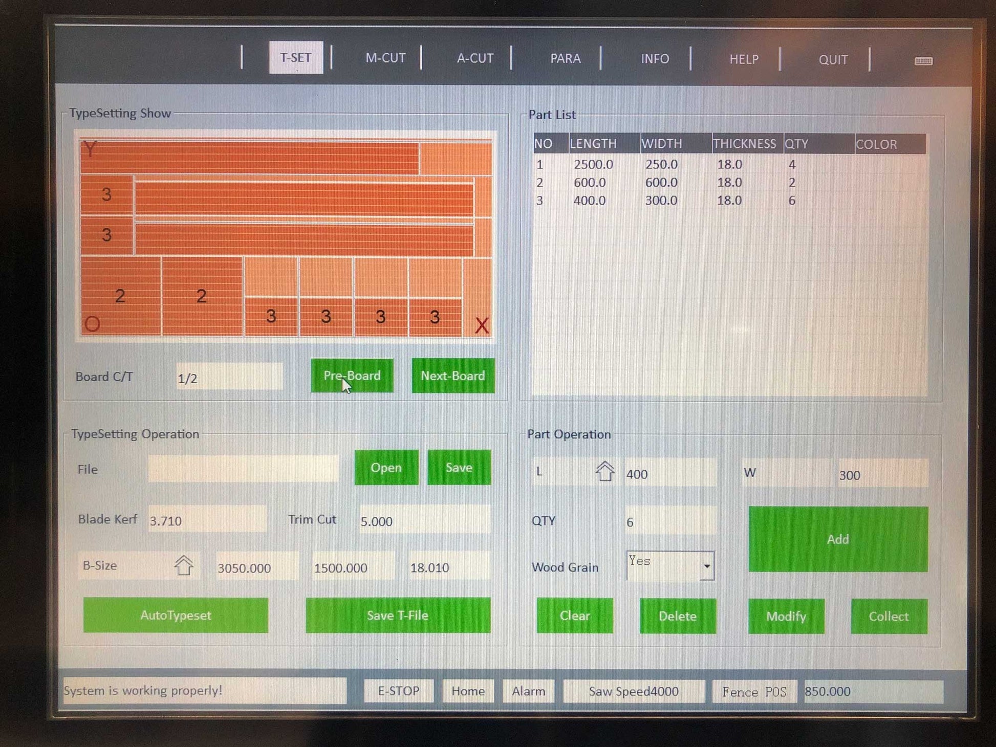 CPS400 ELECTRONIC PANEL SAW WITH OPTIMISING