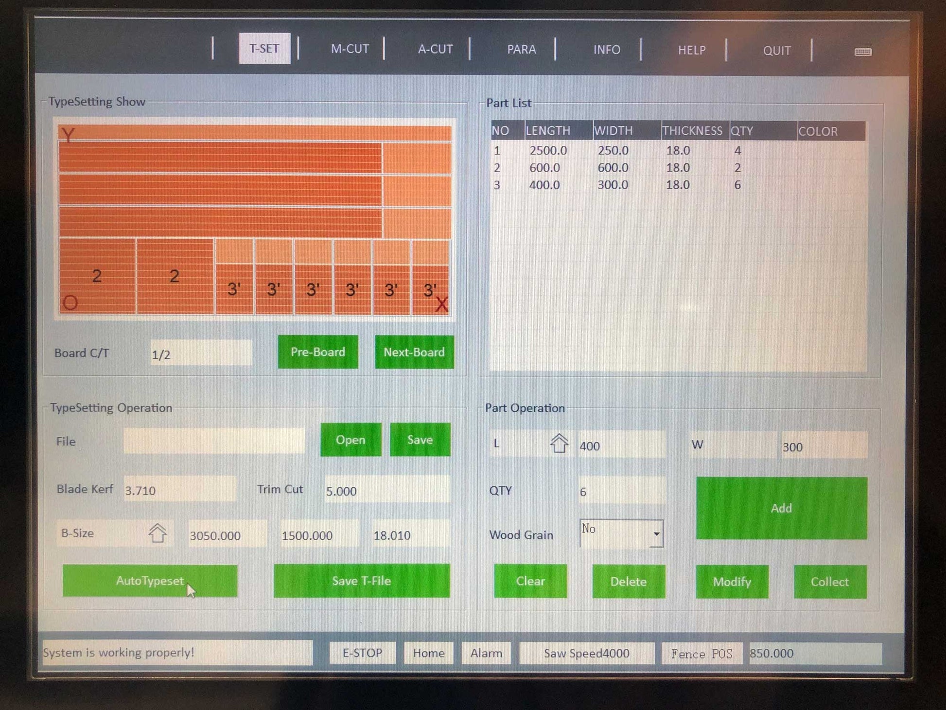 CPS400 ELECTRONIC PANEL SAW WITH OPTIMISING