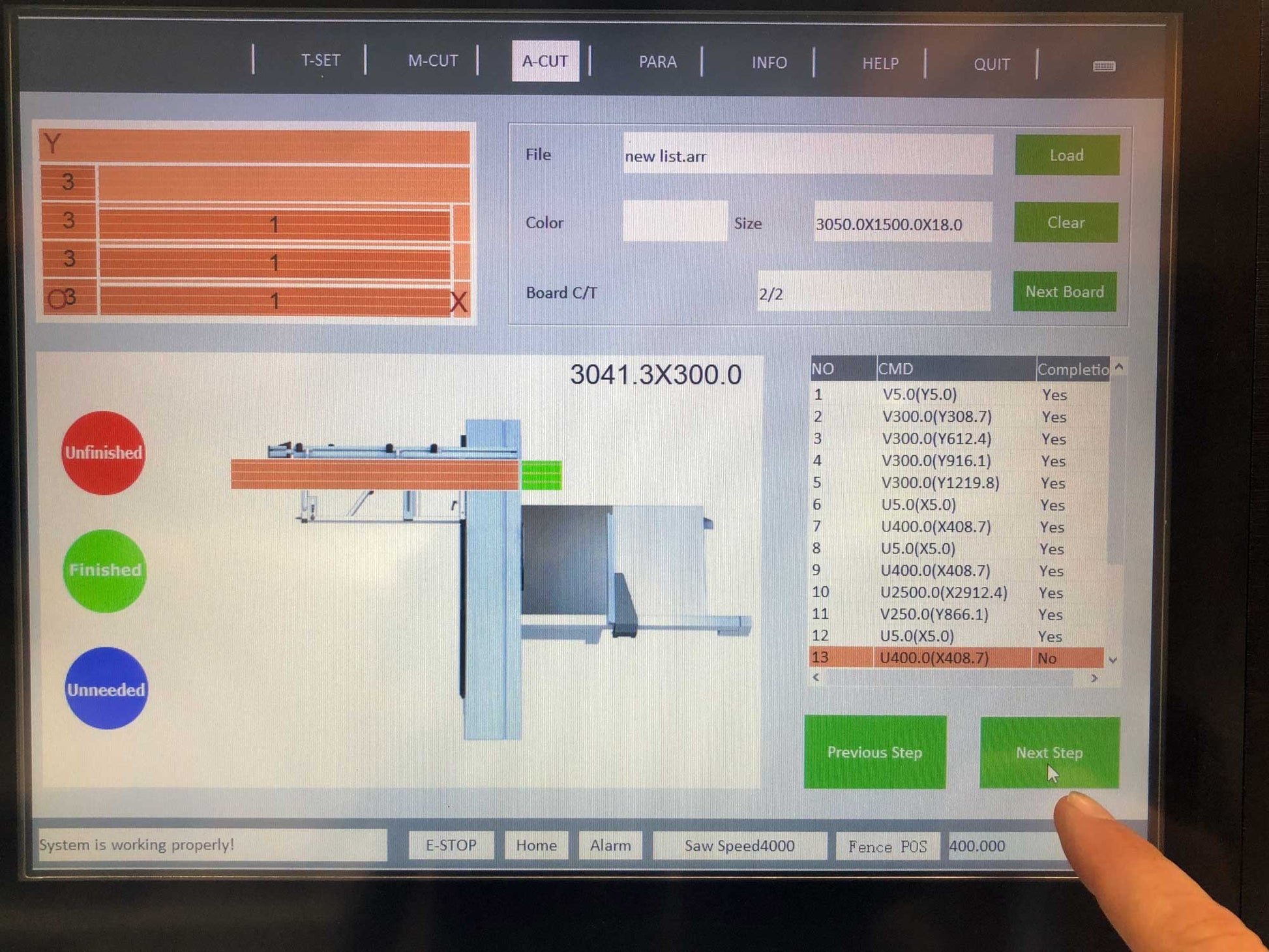 CPS400 ELECTRONIC PANEL SAW WITH OPTIMISING