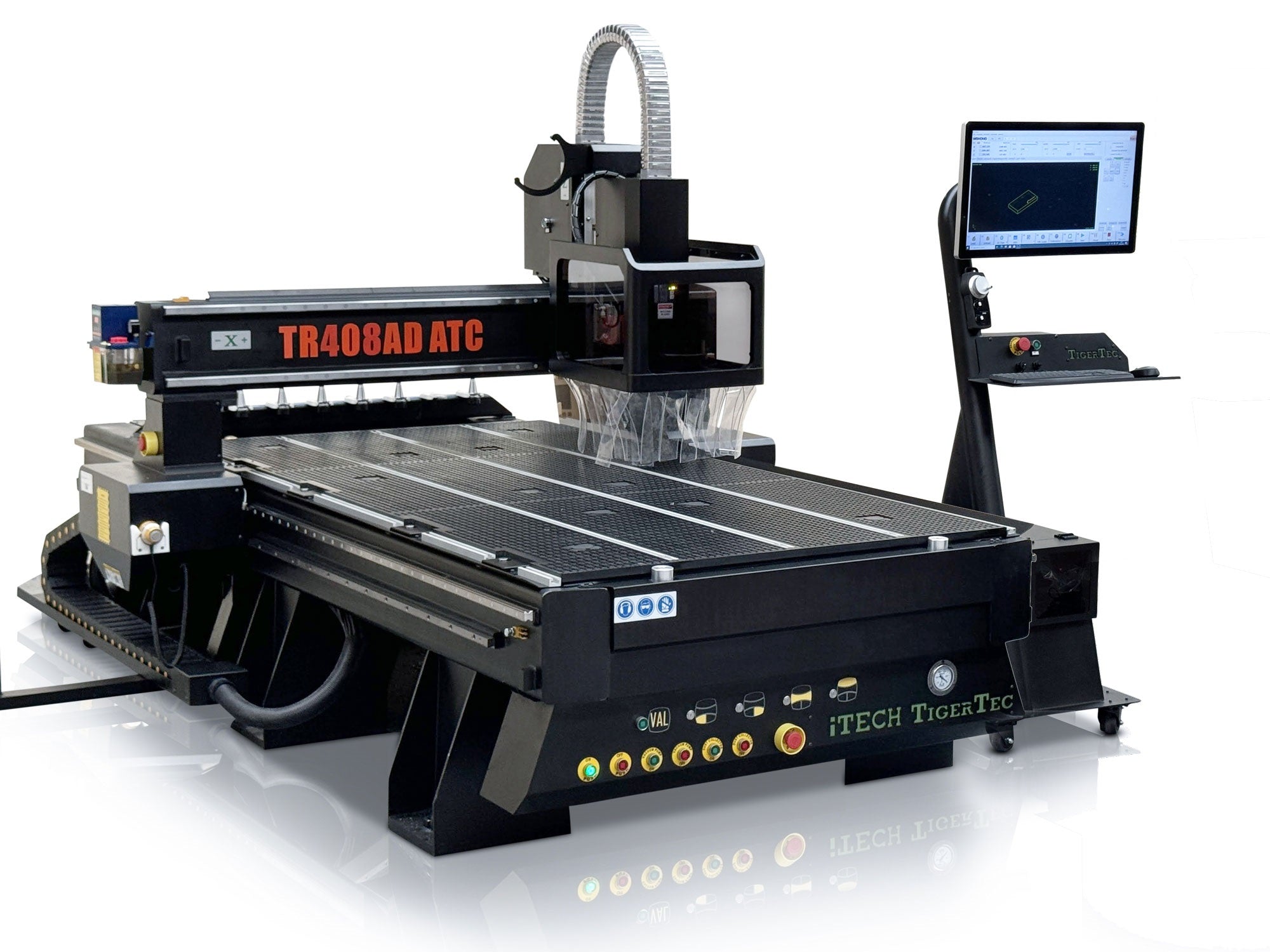 ダッチングマシン　天虎　Tenko TigerTec TR408ADTCZ High Z CNC Router with PC+Tool Changer – iTECH