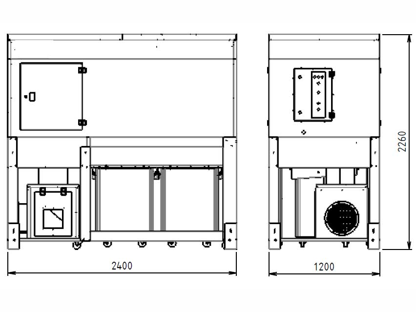 STK6500 ENCLOSED FINE DUST EXTRACTOR 7.5KW WITH 2 BINS