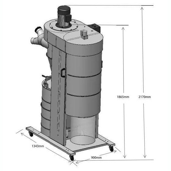 iTECH FM400 Cyclone Fine Dust Extractor 3.0 kw 3ph