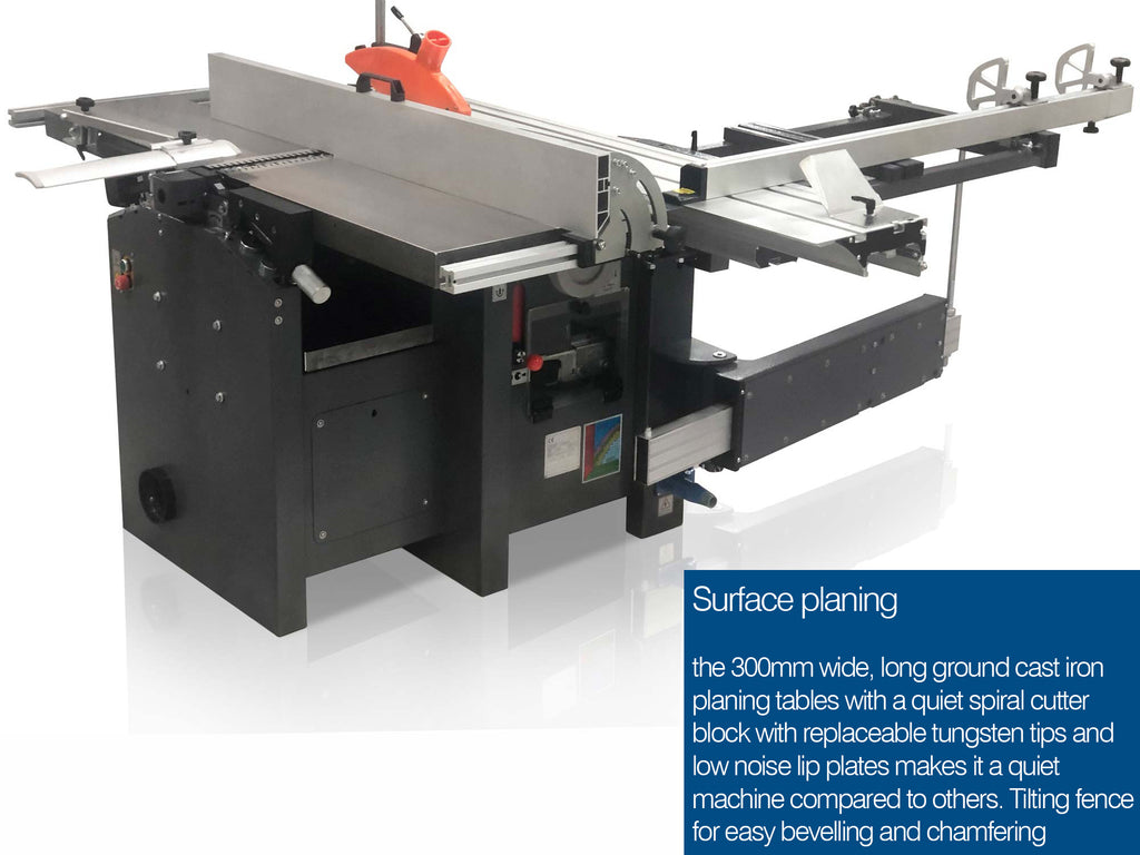 C300 MULTI-FUNCTION COMBINATION MACHINE 230V 1PH WITH SPIRAL PLANER BLOCK