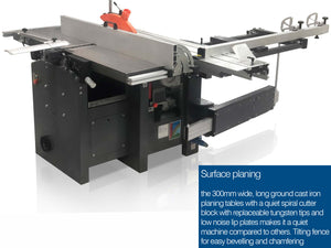 C300 MULTI-FUNCTION COMBINATION MACHINE 230V 1PH WITH SPIRAL PLANER BLOCK