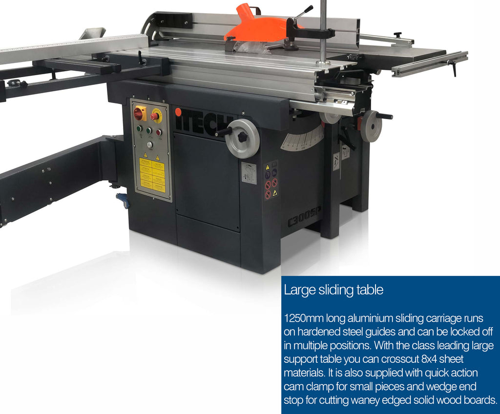 C300 MULTI-FUNCTION COMBINATION MACHINE 230V 1PH WITH SPIRAL PLANER BLOCK