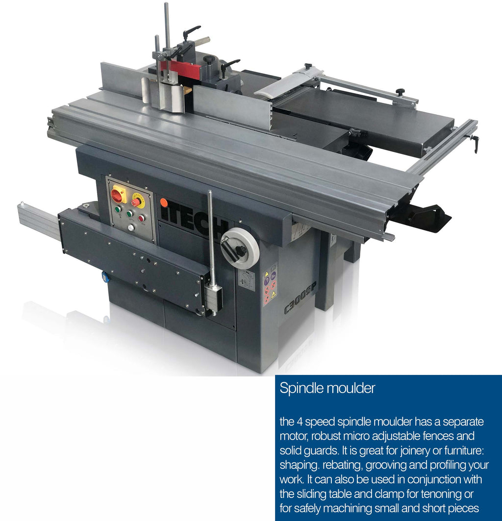 C400 MULTI-FUNCTION COMBINATION MACHINE 400V 3PH WITH SPIRAL PLANER BLOCK