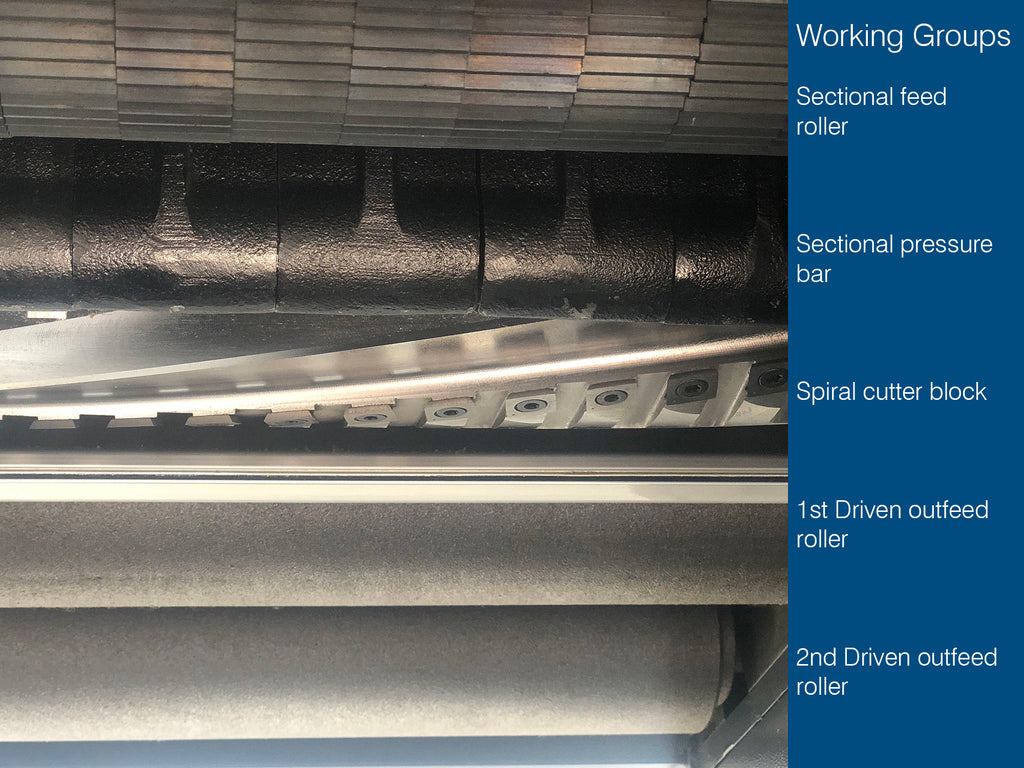 MOTO 530 x 300 THICKNESSER WITH SPIRAL CUTTER BLOCK