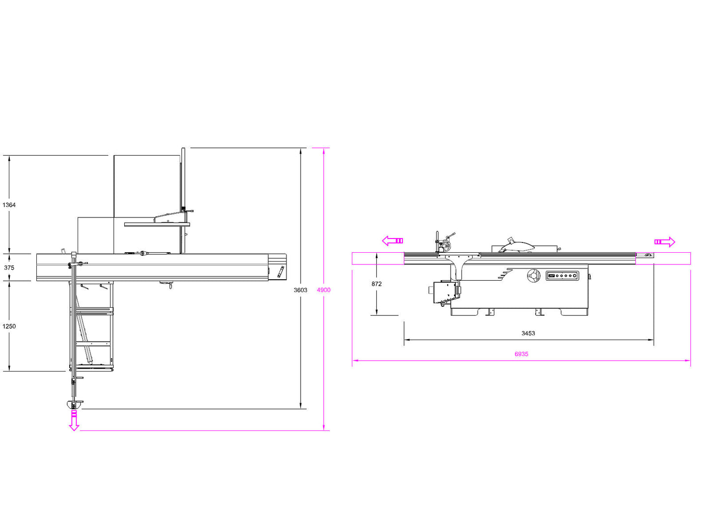 SEGA 315 3200mm PANEL SAW