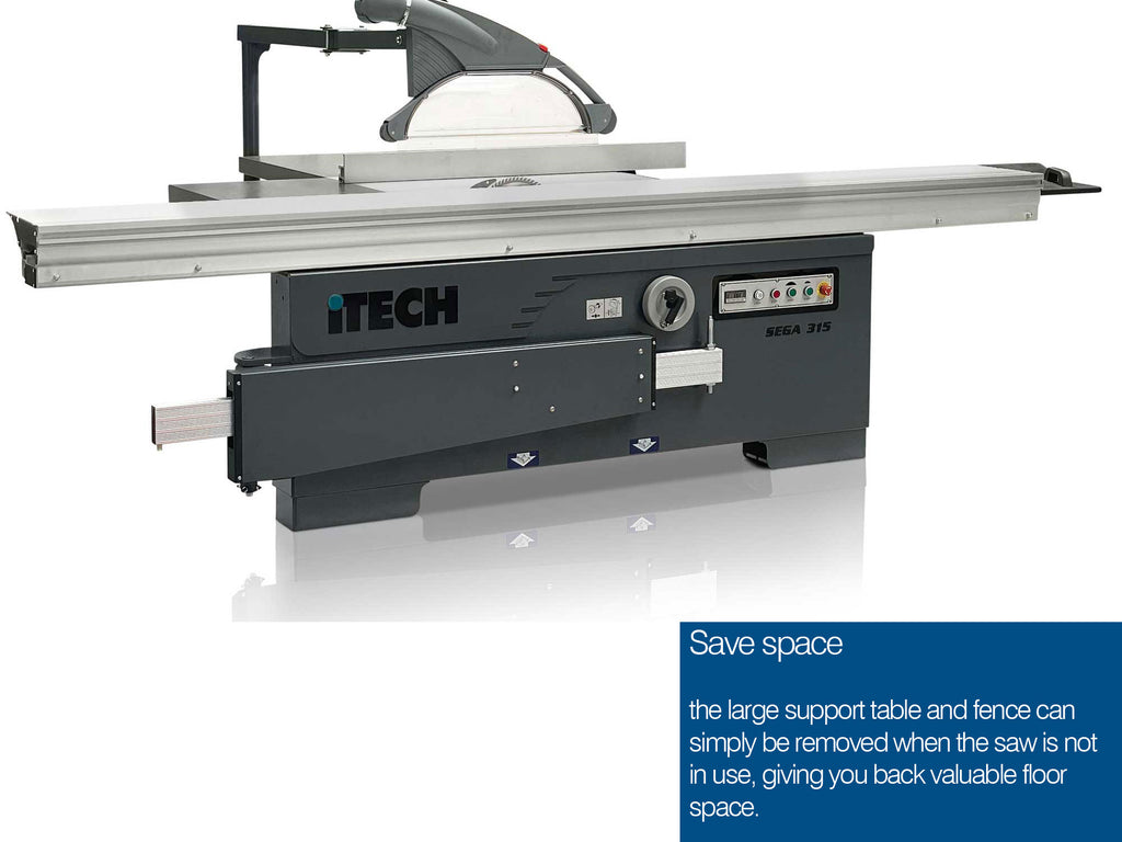 iTECH SEGA 350S 2.6m Compact Panel Saw + Digital Rip Fence
